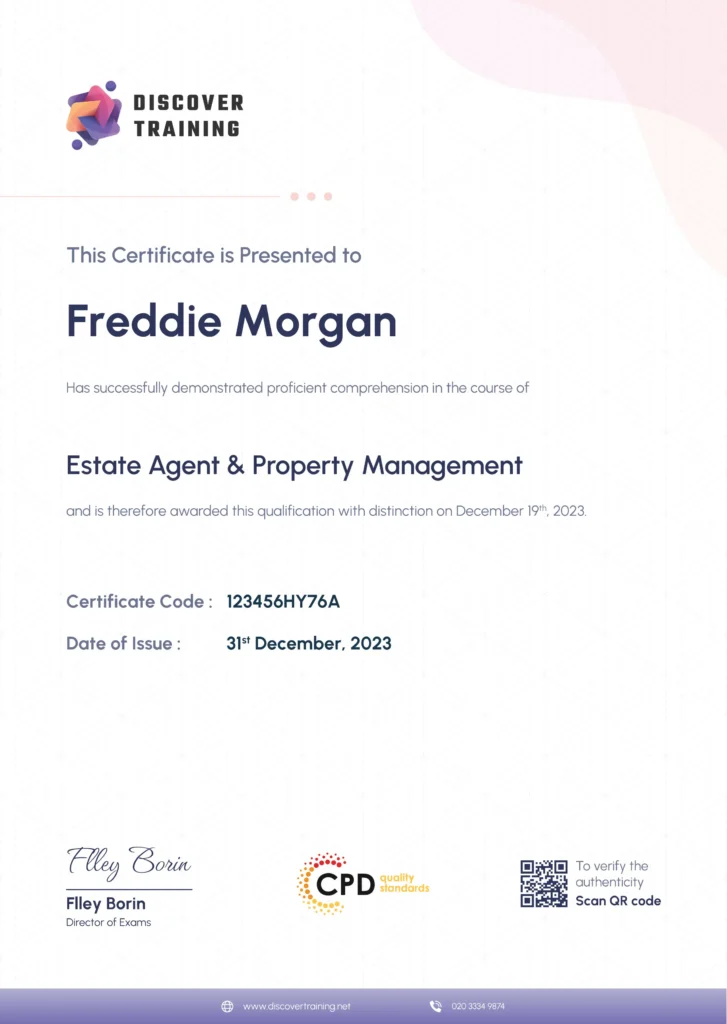 Discover Training Certificate